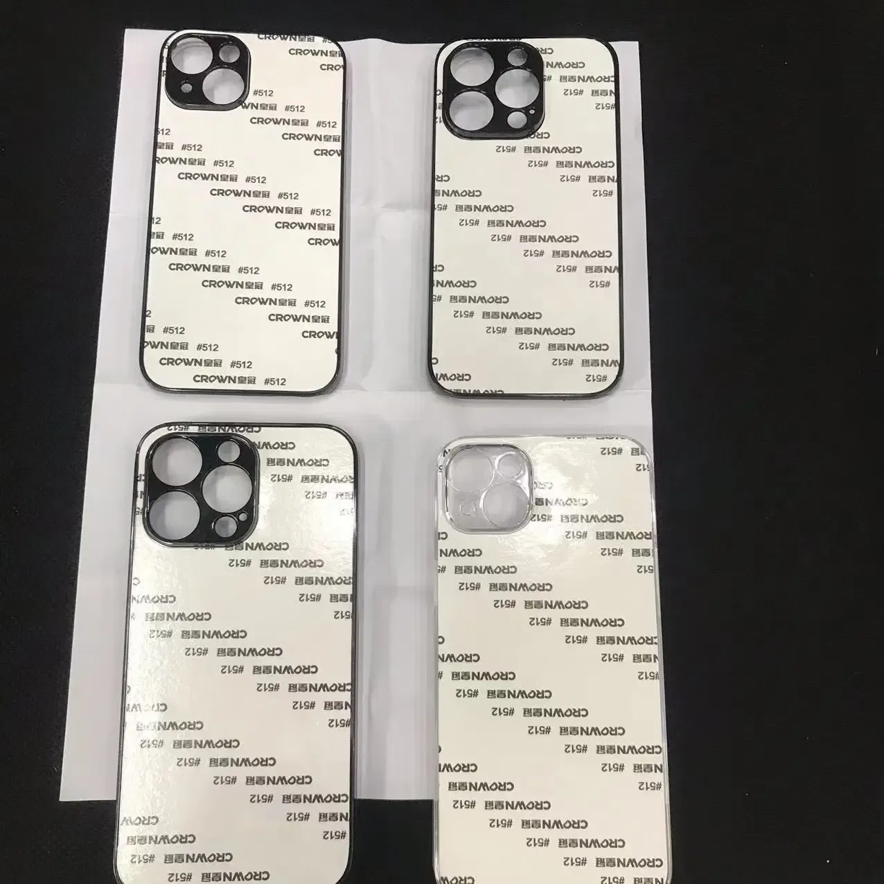 Color: Beige, Material: Denim - 5pcs plastic Sublimation Blank Cover Case For iPhone 16 15 14 13 12 11 12 Pro Max With Aluminium Plate