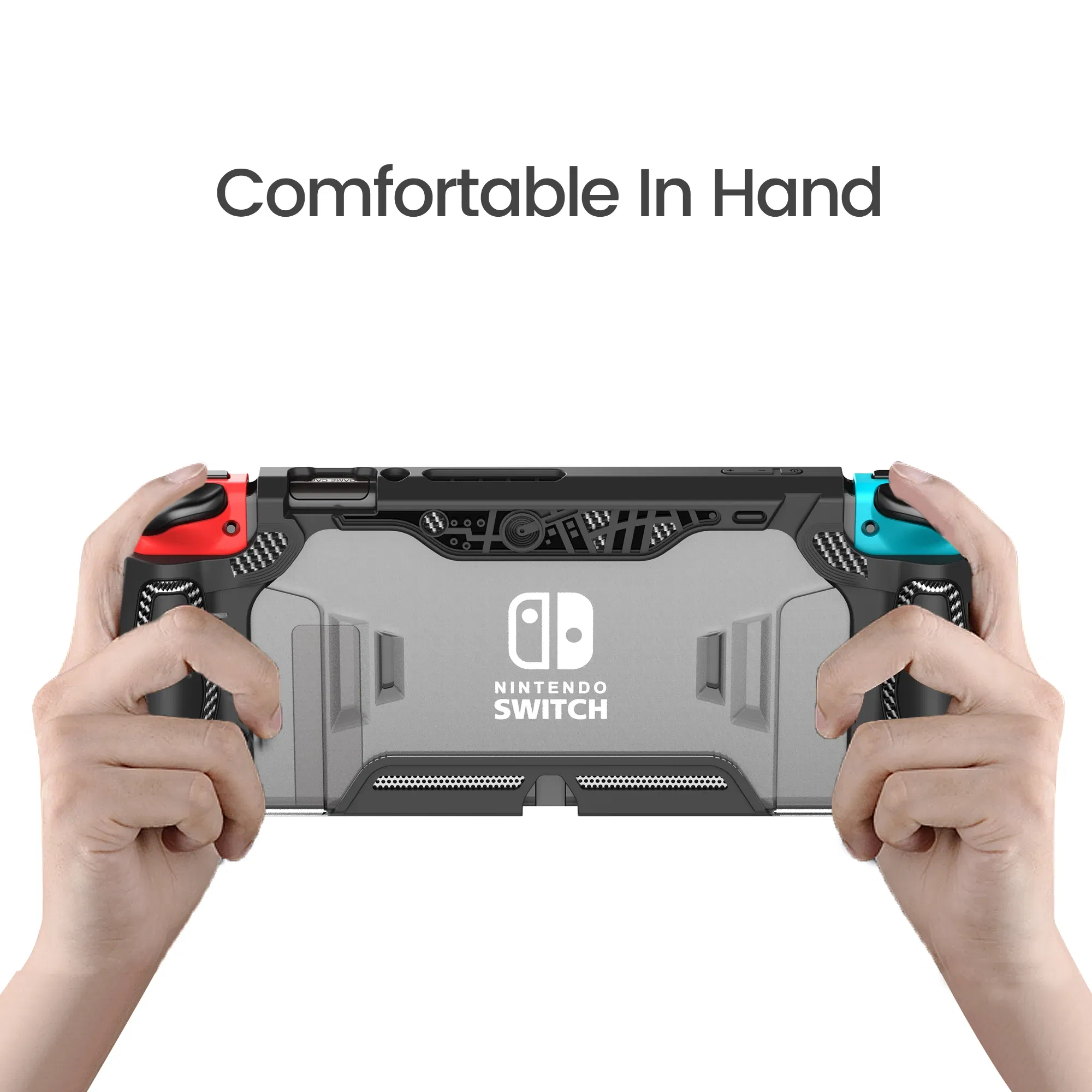 Color: Clear - For Nintendo Switch Case Dockable Case Compatible with Console & Joy-Con Controller nintendos switch TPU Grip Protective Cover