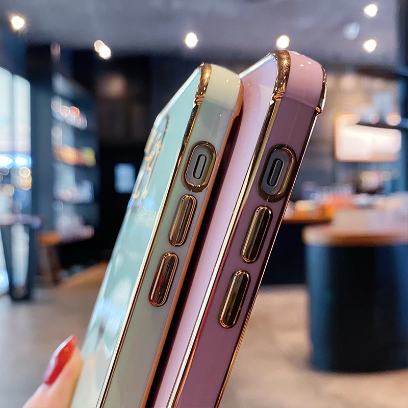 Color: Brown, Compatible-Phone Models: For iPhone 15 Pro, Ships From: CN - Electroplating Side Love Heart Phone Case For IPhone 17 16 15 14 13 12 11 Pro Max XR 8 Plus SE2/SE3 Shockproof Back Cover