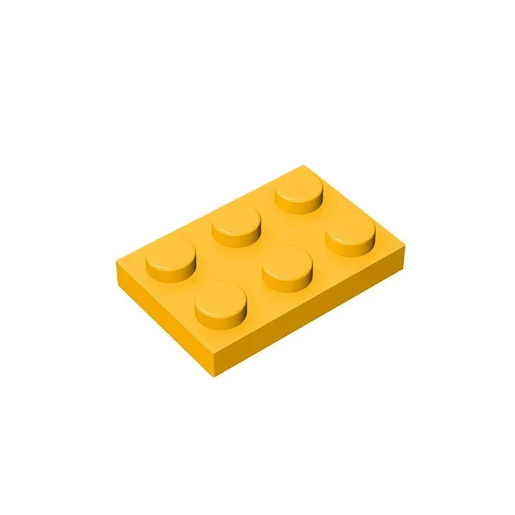 Color: Pink - Gobricks GDS-510 Plate 2 x 3 compatible with lego 3021 pieces of children's DIY building block Particles Plate DIY