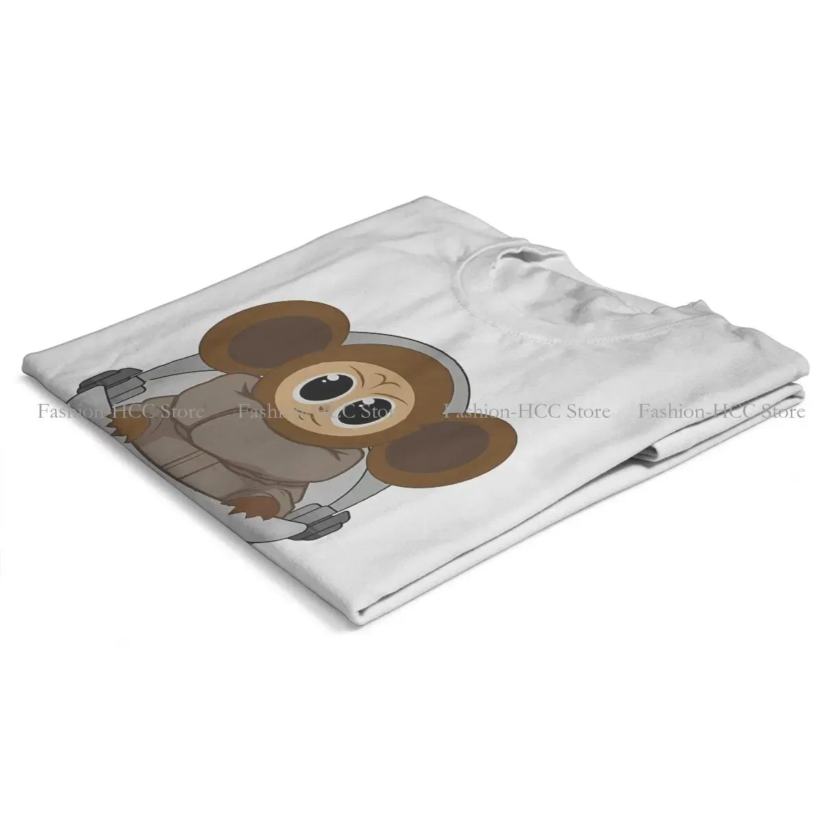 Color: WHITE, Size: S - Baby Newest Polyester TShirts Cheburashka Che Burashka Gena Russian Cartoon Female Style Streetwear T Shirt O Neck