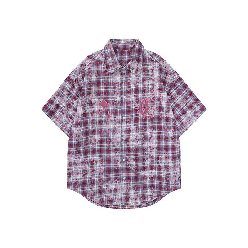 Detachable Cuff Tie-dye Shirt Coat