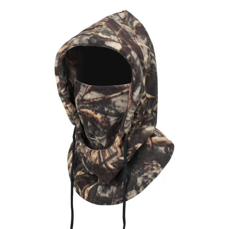 Color: black - Warm Fleece Balaclava for Men Women Winter Face Mask Neck Warmer Hooded Cap Windproof Thermal Head Cover Beanies Bandana