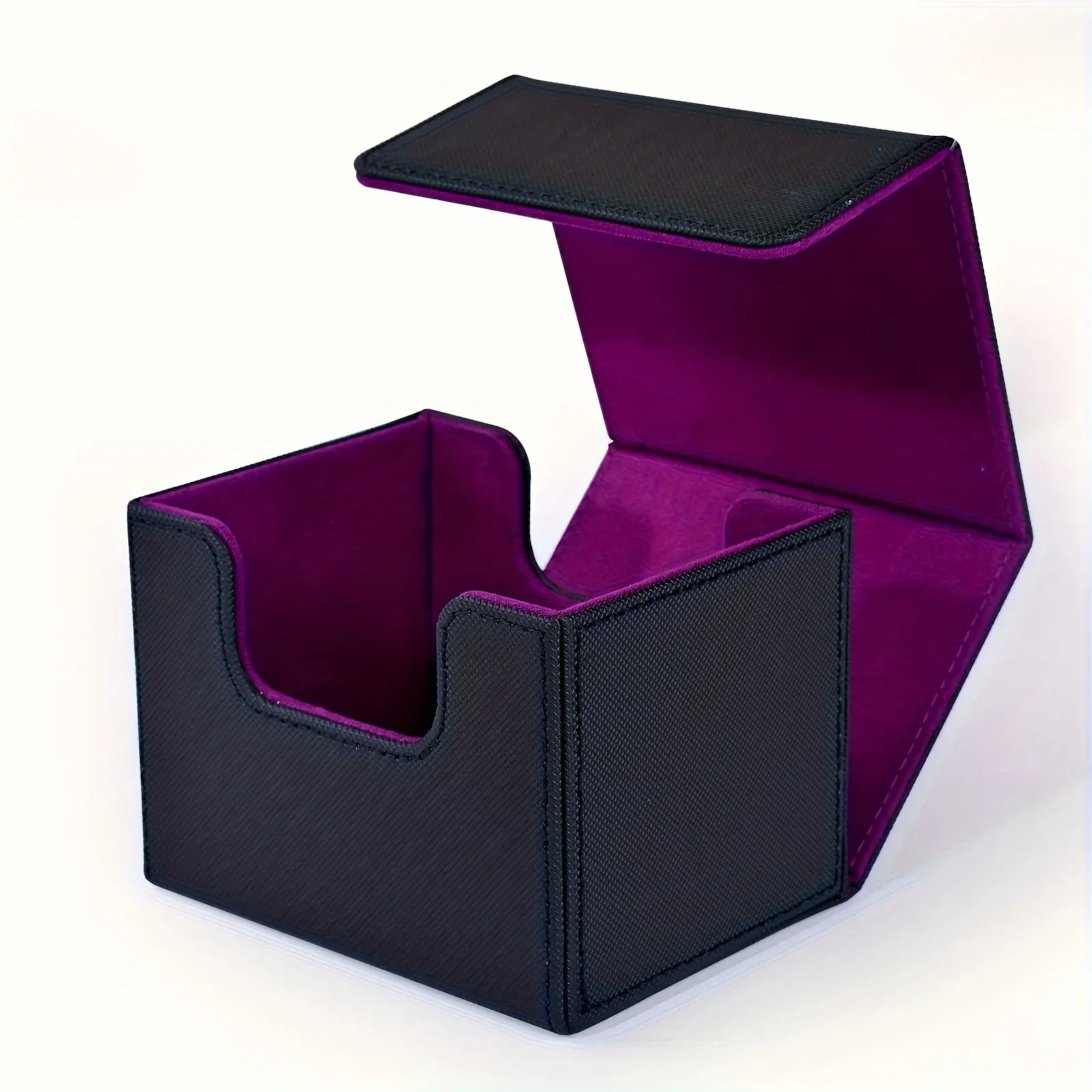 Color: Pink - Card Deck Box , Card Storage Box Fits 100 single Sleeved Cards, PU Leather Strong Magnet Card Deck Case for TCG Cards
