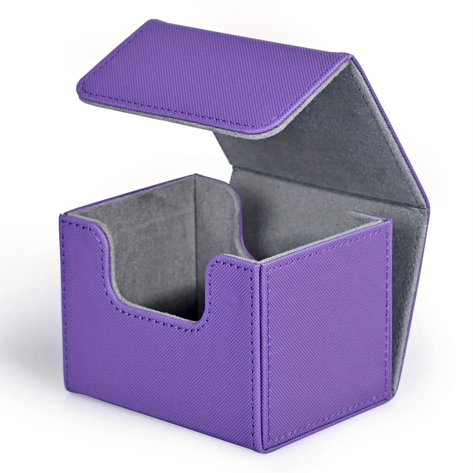Color: Pink - Card Deck Box , Card Storage Box Fits 100 single Sleeved Cards, PU Leather Strong Magnet Card Deck Case for TCG Cards