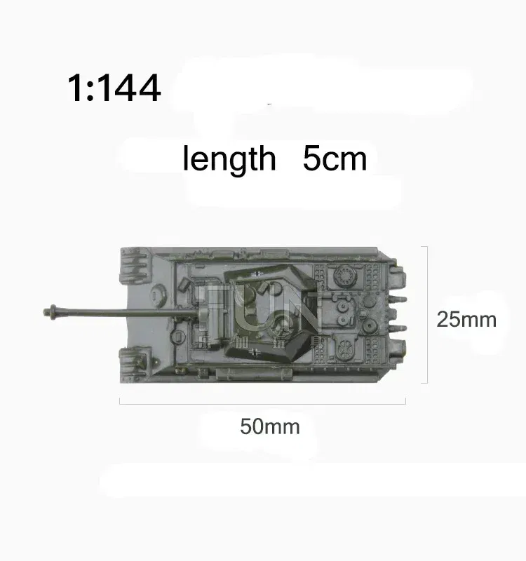 Color: Blue - 1/144 4D Classic Tank Model WWII Tiger Leopard US GER CHN USSR RUS Finished Model Sand Table Plastic Tanks Toy