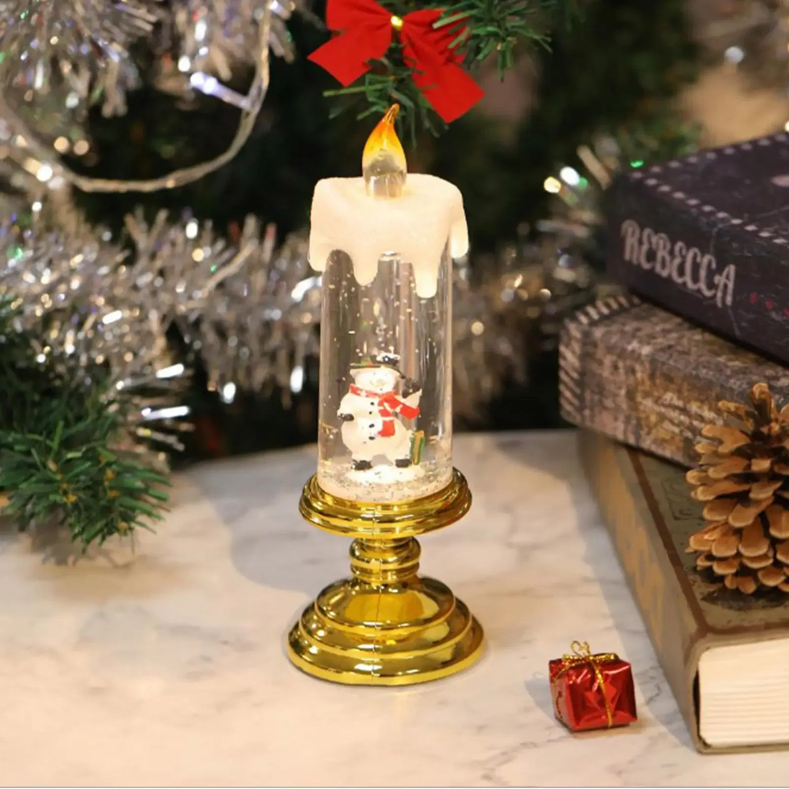 Color: Red, Ships From: france - Led Christmas Candles Christmas Candles With Pedestal Christmas Party Ornament For Him Her Christmas Gift For Changing