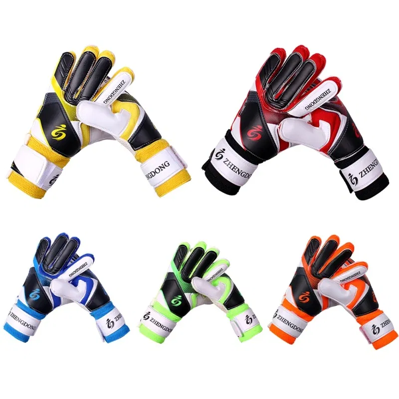 Color: Black, Size: S - Adults Kids Professional Soccer Goalkeeper Gloves Finger Protection Goal Thickened Latex Football Gloves for futbol futebol Goal