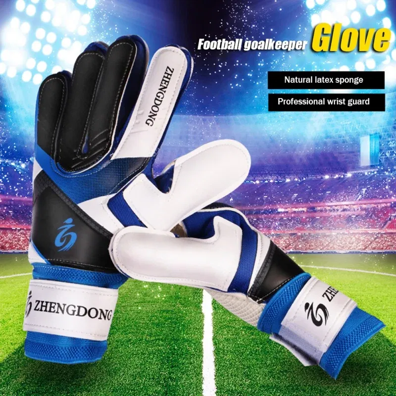 Color: Black, Size: S - Adults Kids Professional Soccer Goalkeeper Gloves Finger Protection Goal Thickened Latex Football Gloves for futbol futebol Goal