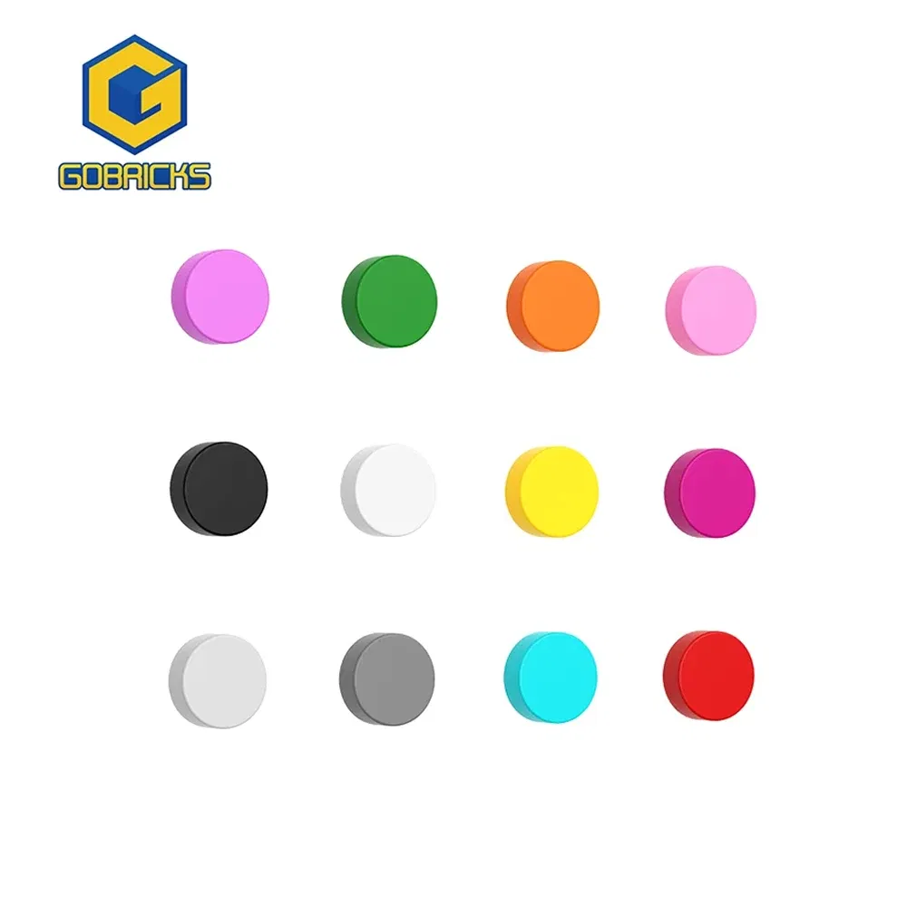 Color: Dark Blue - Gobricks 10PCS Building Blocks Assembles Particles Moc 98138 1x1 Block DIY With Bumps Compatible With Educational Toys For Kids