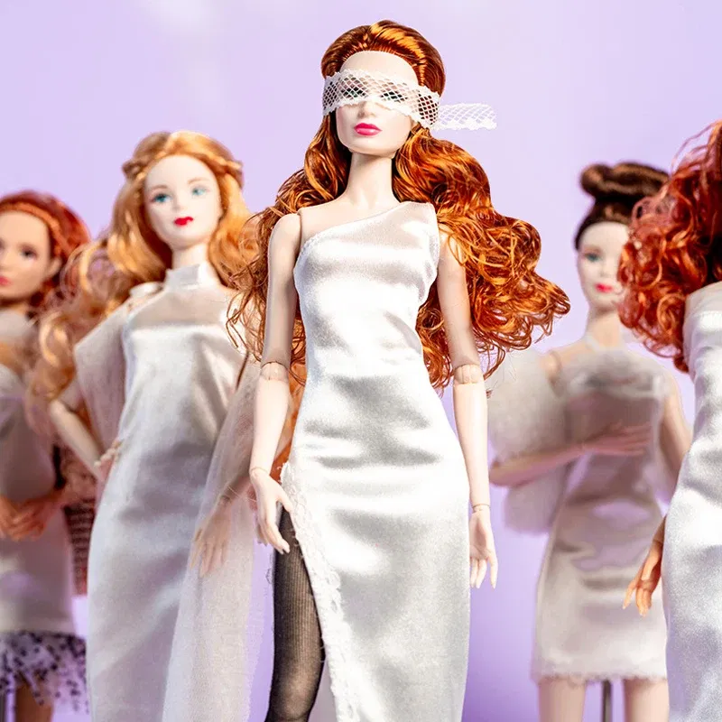 Color: Yellow - 32cm Supermodel Doll Clothes Suit European Fashion Trendy Little White Skirt Exquisite Accessories Set DIY Toy Collector Gifts