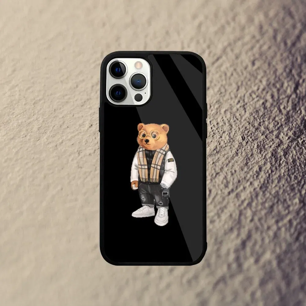 Color: Clear, Material: PP - Baron F-Filou Bear Fashion Phone Case For iPhone 15,14,13,12,11,Plus,Pro,Max Mini Magsafe Magnetic Wireless Charging
