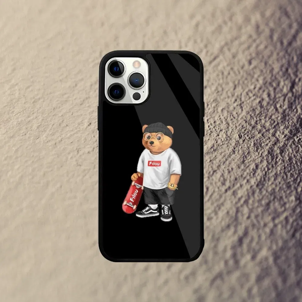 Color: Clear, Material: PP - Baron F-Filou Bear Fashion Phone Case For iPhone 15,14,13,12,11,Plus,Pro,Max Mini Magsafe Magnetic Wireless Charging