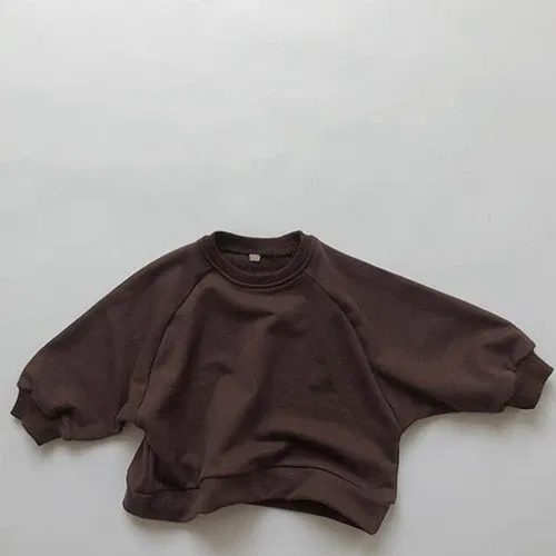 Color: Beige, Kid Size: 24M - Children Clothing Japan Korean Style Autumn Spring Baby Girls Boys Casual Long Sleeve Sweatshirts T-shirt Kids Pullover Tops