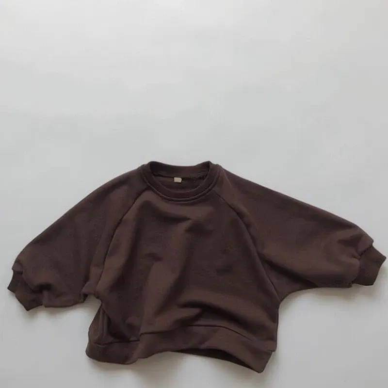 Color: Beige, Kid Size: 24M - Children Clothing Japan Korean Style Autumn Spring Baby Girls Boys Casual Long Sleeve Sweatshirts T-shirt Kids Pullover Tops
