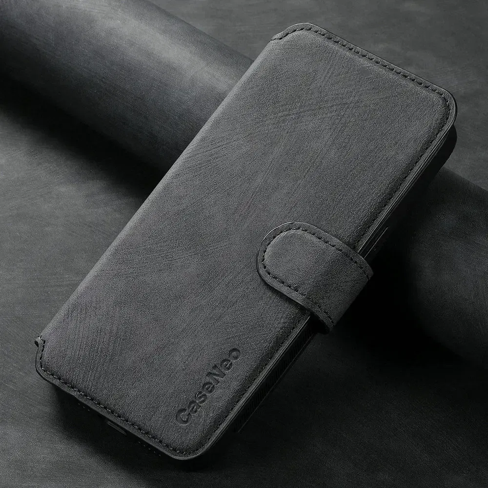 Color: black, Material: PU - For Motorola Edge 50 Neo 60 Fusion 5G Luxury Case Leather Wallet Card Capa Moto Edge 60 Pro Case Edge50 S50 60s Pro Magnet Cover