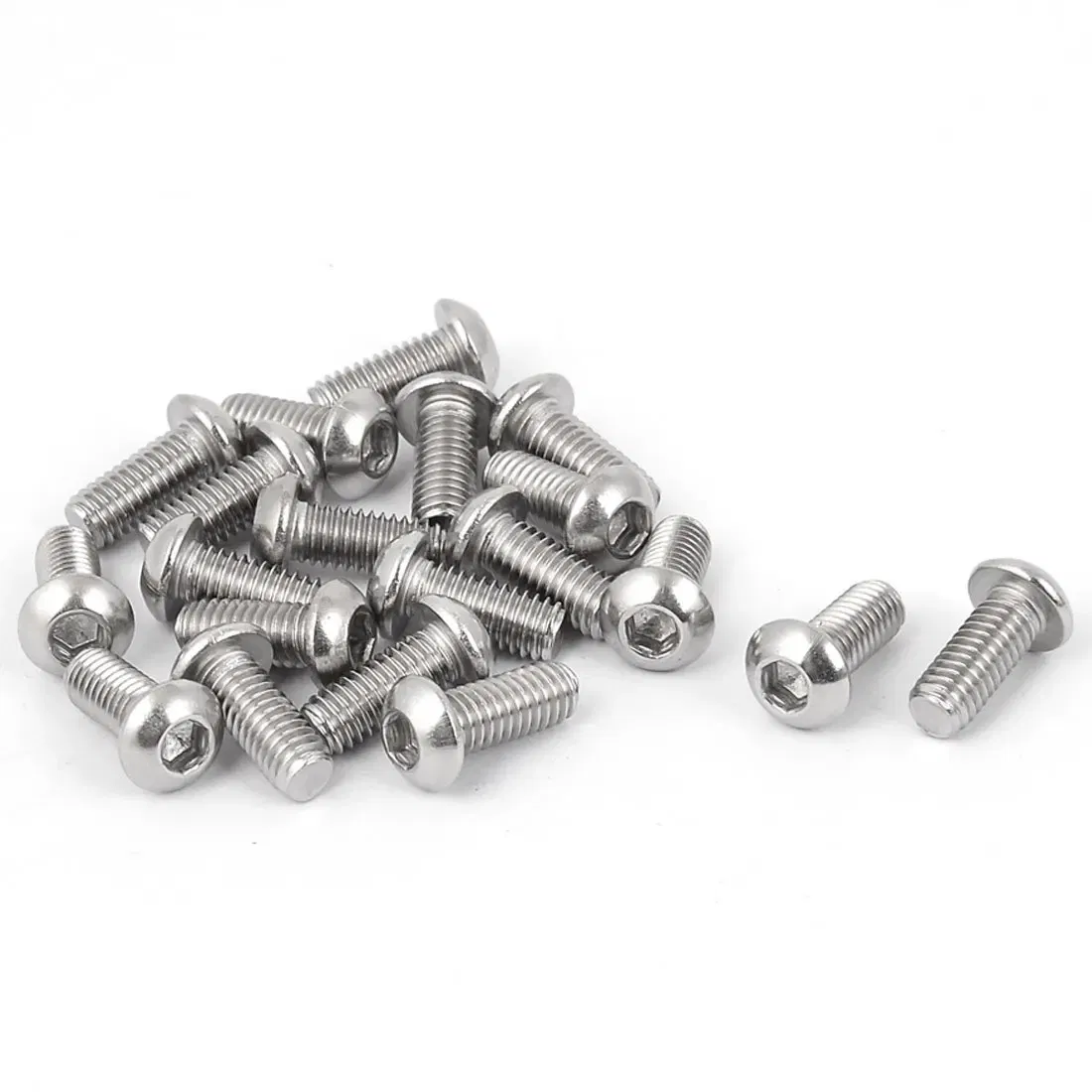 Size: M16, Length: 28mm - 5-50pcs M2 M3 M4 M5 M6 M8 M10 Hex Socket Button Head Cap Screws Stainless Steel ISO7380