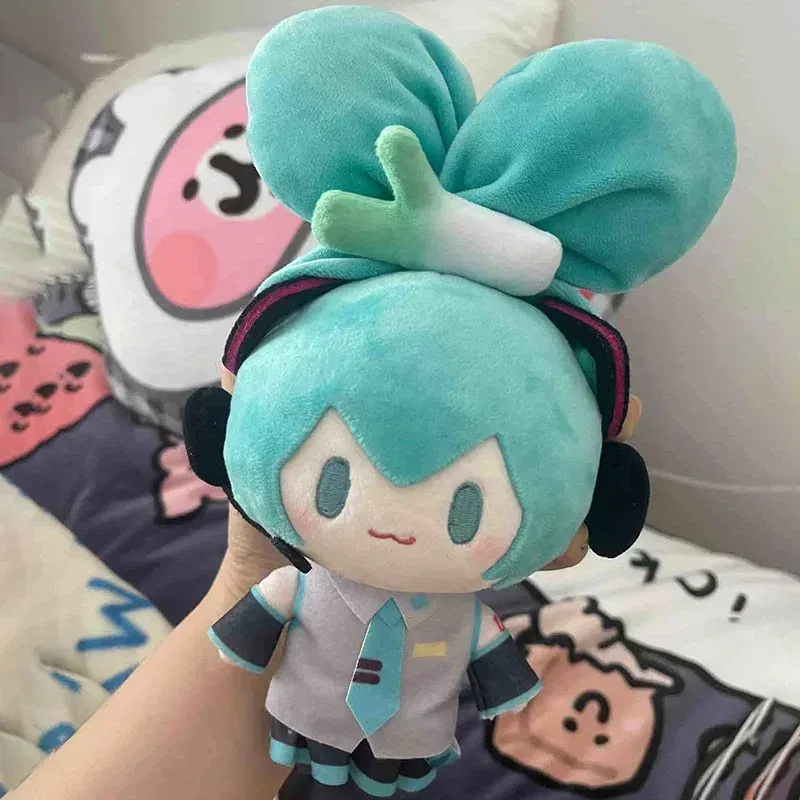 Color: Red - 15cm Hatsune Miku Kawaii Q Version Figure Plush Doll Anime Peripheral Plush Stuffed Toy Collection Model Ornament Toys Gifts
