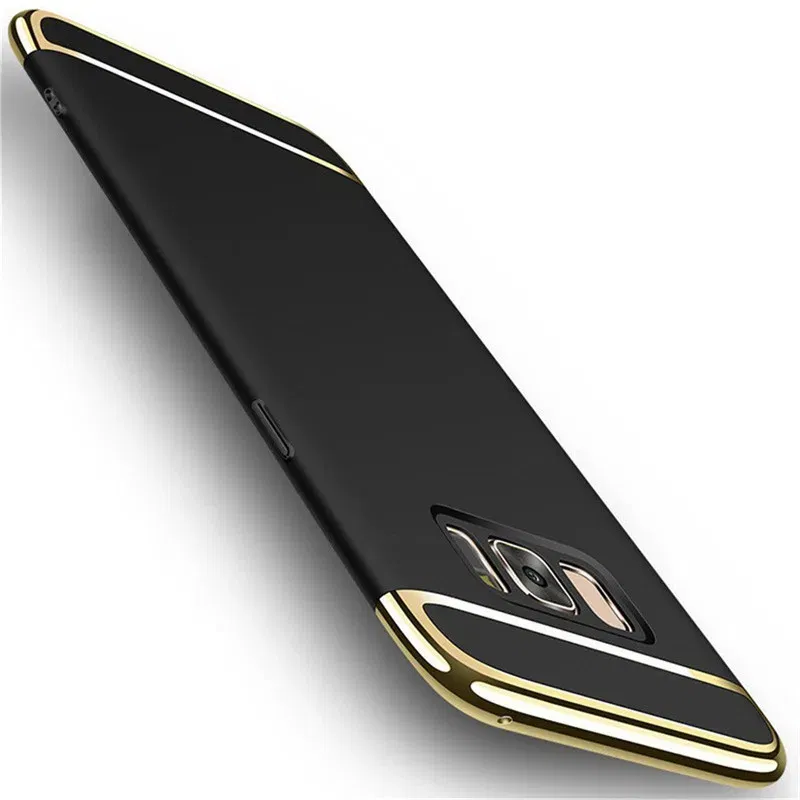 Color: Silver, Material: tpu - Luxury 3 in 1 Case for Samsung Galaxy S6 S7 Edge S8 S9 S10 Plus Note 8 9 Hard Cover J3 J5 J7 Pro 2017 J4 J6 J8 2018 A20 A30 A50
