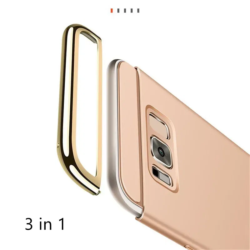 Color: Silver, Material: tpu - Luxury 3 in 1 Case for Samsung Galaxy S6 S7 Edge S8 S9 S10 Plus Note 8 9 Hard Cover J3 J5 J7 Pro 2017 J4 J6 J8 2018 A20 A30 A50