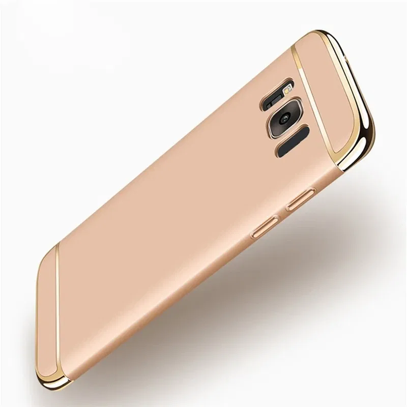Color: Silver, Material: tpu - Luxury 3 in 1 Case for Samsung Galaxy S6 S7 Edge S8 S9 S10 Plus Note 8 9 Hard Cover J3 J5 J7 Pro 2017 J4 J6 J8 2018 A20 A30 A50