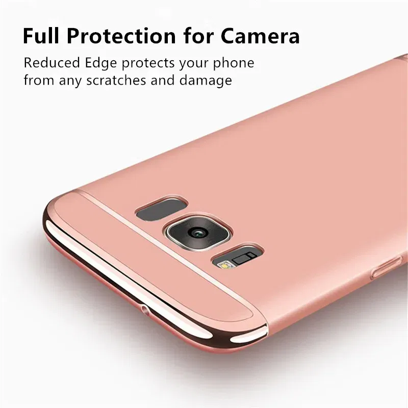 Color: Silver, Material: tpu - Luxury 3 in 1 Case for Samsung Galaxy S6 S7 Edge S8 S9 S10 Plus Note 8 9 Hard Cover J3 J5 J7 Pro 2017 J4 J6 J8 2018 A20 A30 A50