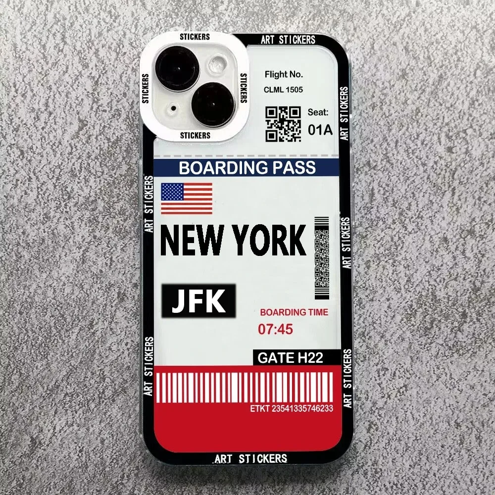 Color: GRAY, Material: PU - World City Travel Ticket Label Phone Case For Samsung Galaxy S10 S20 S21 S22 S23 S24 FE Plus Ultra Note 20 New York Paris
