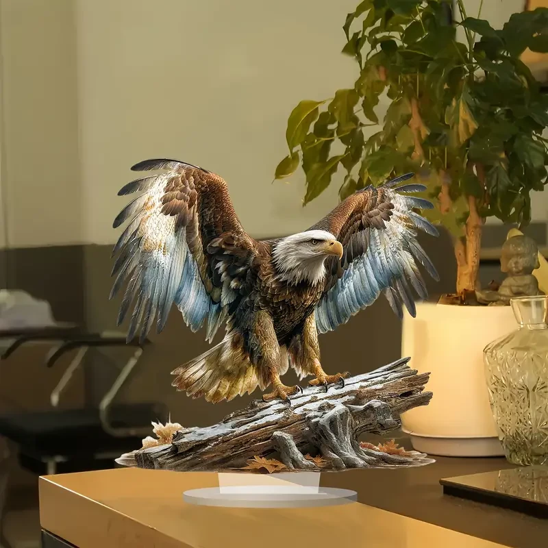 Majestic Eagle Winged Acrylic Desk Decor