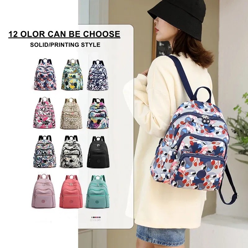 Color: black - Printing Backpack for Women Travel High Capacity Waterproof College Backpack Trendy Women Laptop School Bags Cute Girl