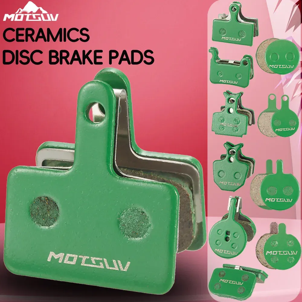 Color: Yellow - MOTSUV Bicycle Ceramics Hydraulic Disc Brake Pads For AVID SHIMANO HAYES SRAM MAGURA FORMULA HOPE Cycling MTB Bike Bicycle Parts