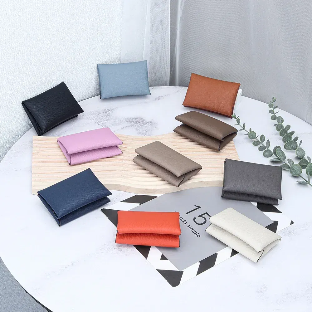 Color: black - Mini Coin Purse Genuine Leather Small Coin Wallet Genuine Leather Hasp Coin Purse Pouch Change Holder Card Holder for Men Women