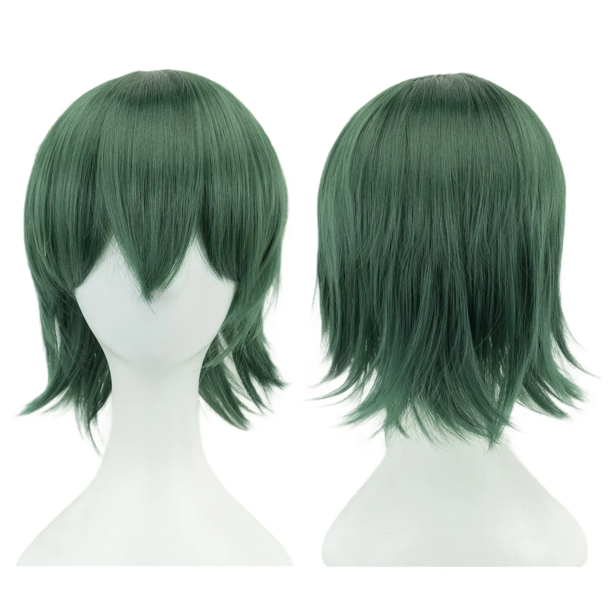 Color: #1B, Stretched Length: 12INCHES - Synthetic Unisex 12 Inches Short Cosplay Hair Party BOB Wigs with Bangs Pink Blonde Orange Halloween Costume Lolita Wig