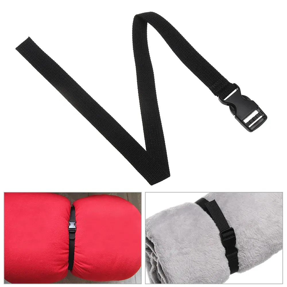 Color: black - 0.5-3M Black Durable Nylon Travel Tied Cargo Tie Down Luggage Lash Belt Strap With Cam Buckle Travel Kits Outdoor Camping Tool