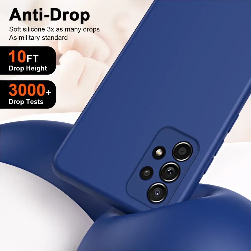 Color: Red, Material: Acrylic - Solid Silicone Protect Case For Samsung Galaxy A13 A23 A33 A53 A73 A12 A22 A32 A52 A52S A72 A04 A04S A14 A24 4G A34 A54 Cover
