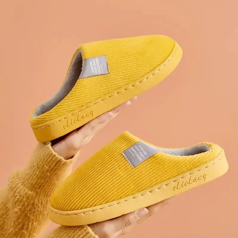 Shoe Size: 42, Color: DEEP BLUE - Women's Men's Thick Soft Bottom Home Slippers Household Plush Slippers Anti-slip Thermal Slippers Indoor Winter