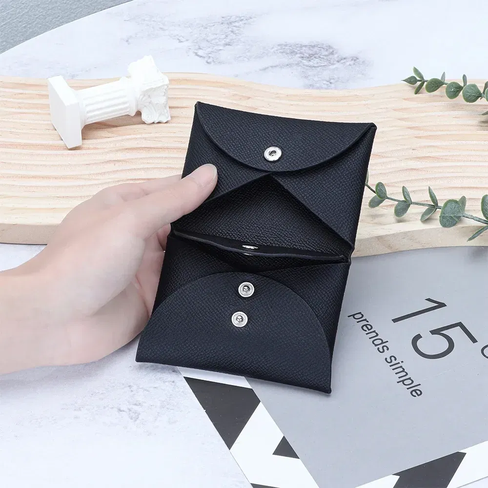 Color: SKY BLUE - Mini Coin Purse Genuine Leather Small Coin Wallet Genuine Leather Hasp Coin Purse Pouch Change Holder Card Holder for Men Women