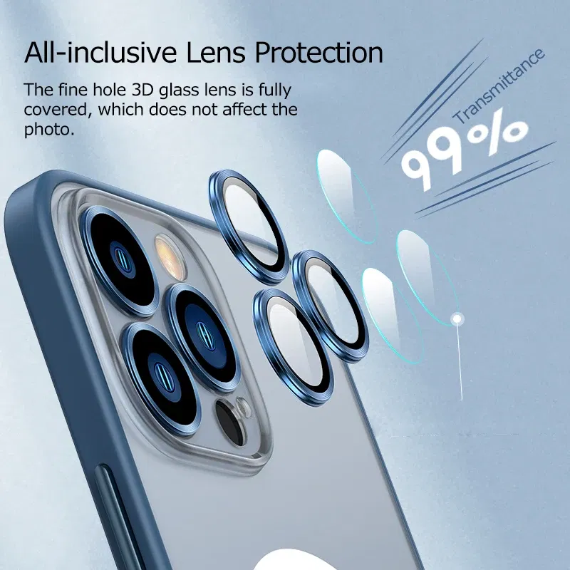 Color: Red, Material: Denim - Magsafe Magnetic For IPhone 15 Promax Phone Case For iPhon 11 12 13 14 15 Pro Max Plus Lens Glass Ring Protection Silicone Cover