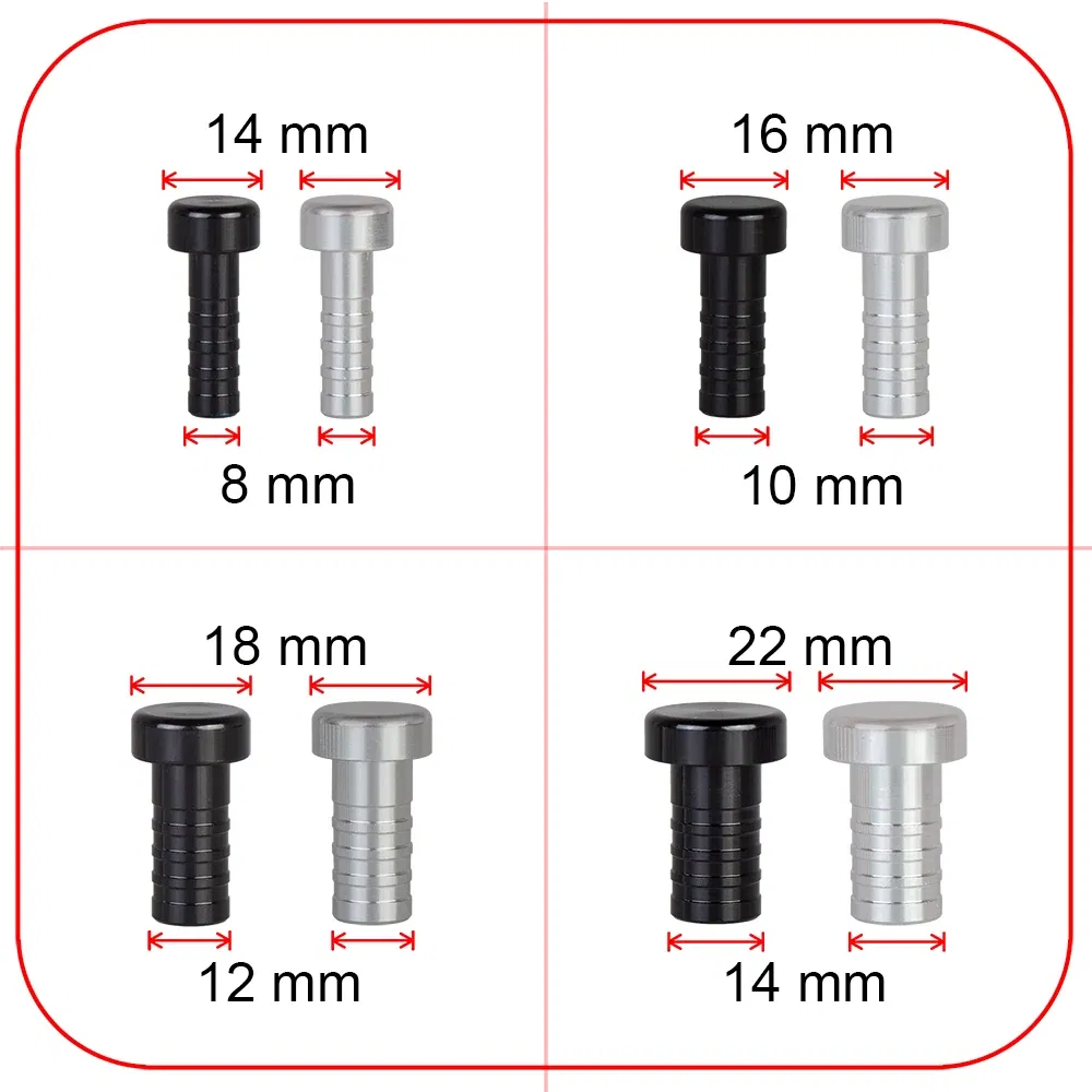 Color: Silver - 8mm-32mm Alloy Aluminium Plug blow off valve Bov Blanking Plug Silicone Hose Blanking Plug 8 10 12 14 16 18 20 22 28 30 32 38mm
