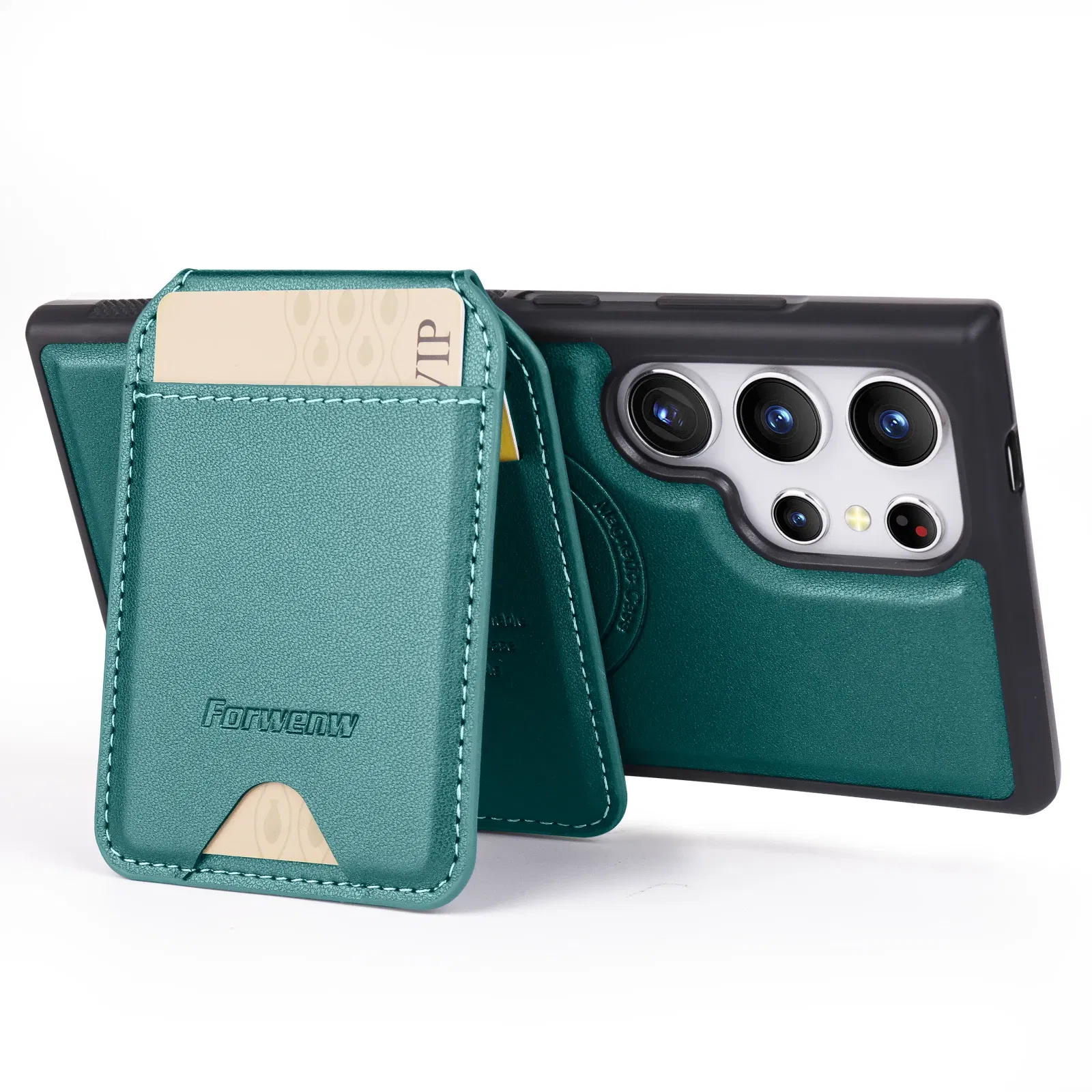 Color: black, Compatibility by Model: Galaxy A55 - Leather Case For Samsung Galaxy A16 A36 A56 A55 A35 A15 A25 S25 S24 Ultra S23 S22 Plus + 2 in 1 Detachable Vertical Wallet Cover