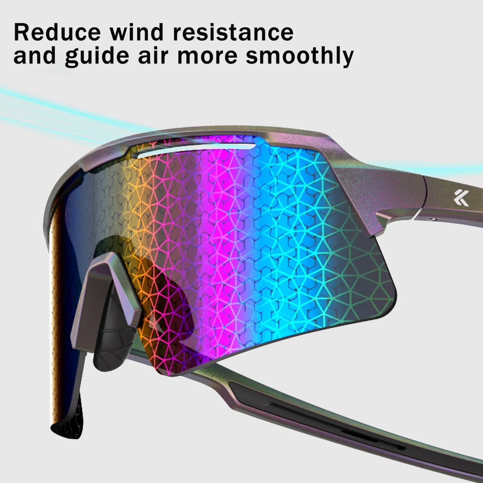 Color Name: WHITE - KAPVOE New Technology Nano Lenses Cycling Glasses Bike UV400 Eyewear Outdoor Sports Sunglasses Men Women Road Bicycle Goggles