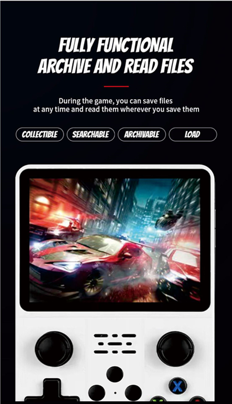 Color: Pieces of red - R36S Retro Handheld Video Game Console Linux System 3.5 Inch IPS Screen Portable Pocket Video Player 128GB Games Boy Gift