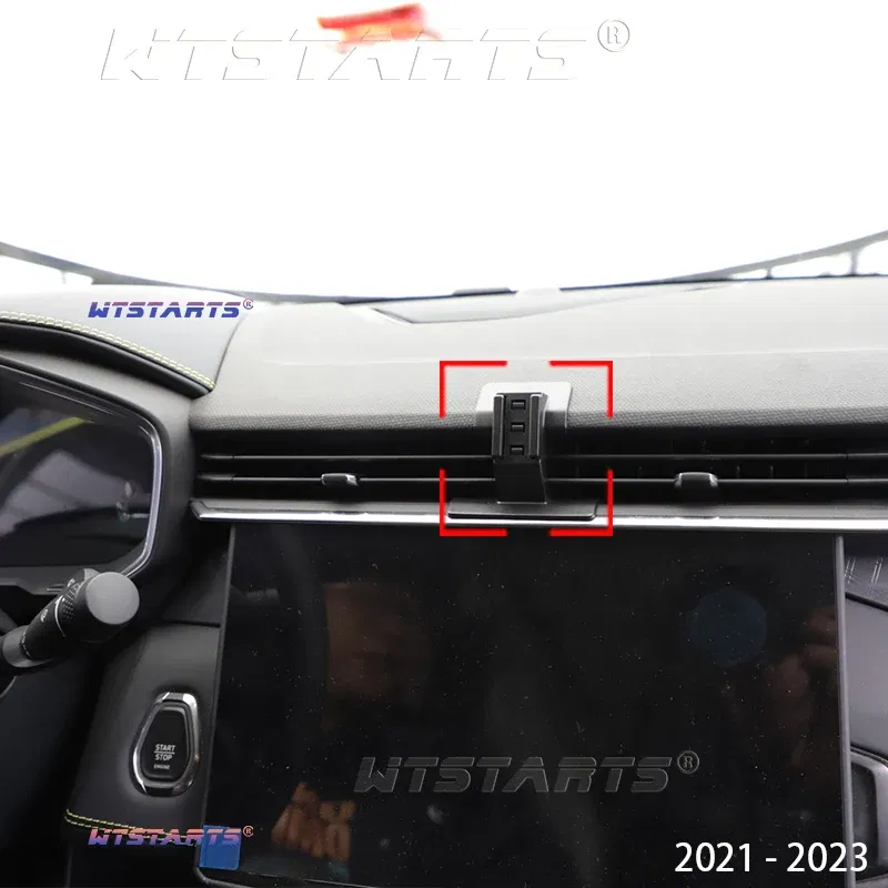 Color Name: black - For Lynk&Co 01 2021-2023 Adjustable Car Phone Holder Mobile Mount Gravity GPS Navigation Bracket Car Accessories