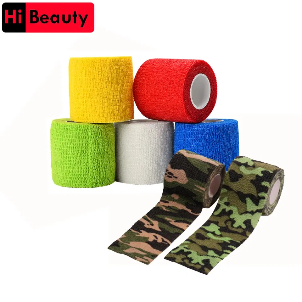 Color: DEEP BLUE - 1pc Disposable Self-adhesive Flex Elastic Bandage Tape For Tattoo Handle Grip Tube Wrap Elbow Sport Stick Accessories 5*450cm