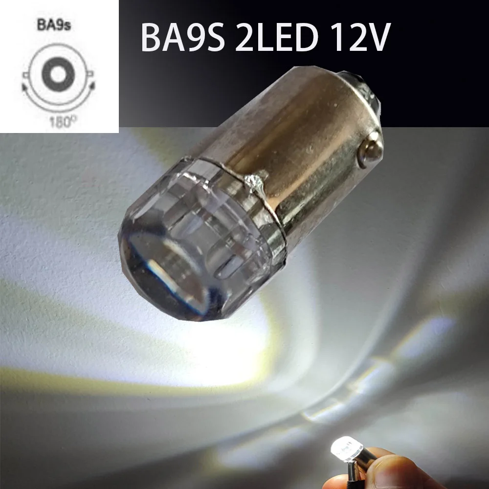 Emitting Color: WHITE - 2PCS  BA9S T4W LED Car light bulb T2W T3W H5W interior Car LED License Plate light DC12V 12913 12910 12929 BA9 57 756 1816  1891