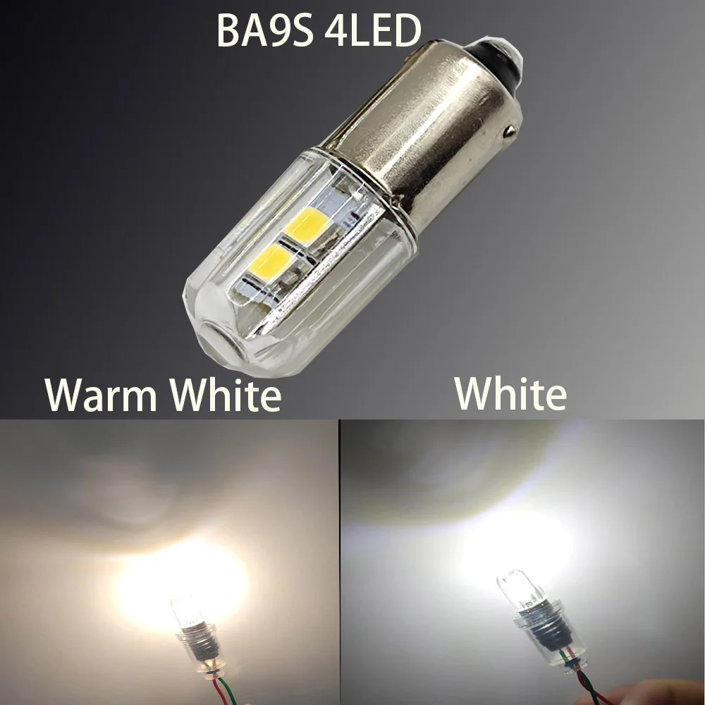 Emitting Color: WHITE - 2PCS  BA9S T4W LED Car light bulb T2W T3W H5W interior Car LED License Plate light DC12V 12913 12910 12929 BA9 57 756 1816  1891