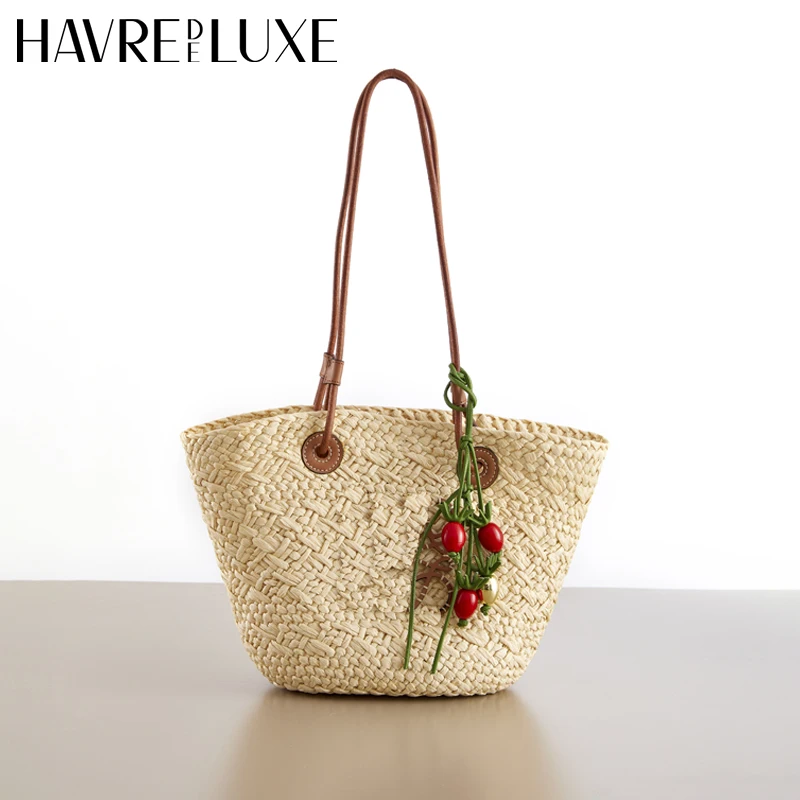 Color: Gold - Cowhide bag charm exquisite tomato string pendant woman all-match cute backpack pendant bag accessories
