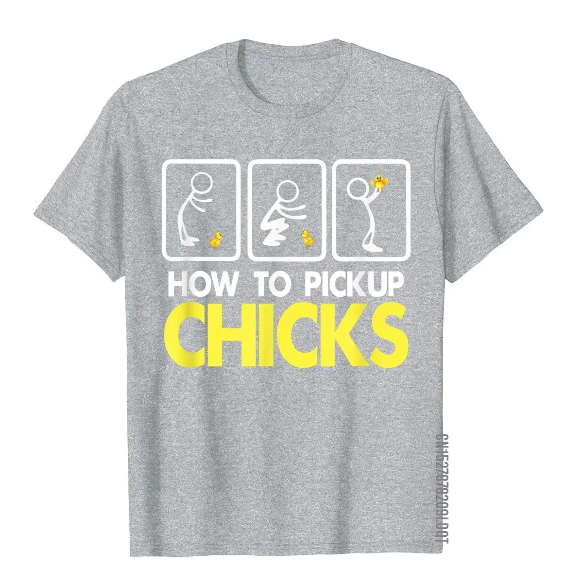 Color: black, Size: L - How To Pick Up Chicks Shirt Cute Pick Chicks 101 T-Shirt Cotton Tops & Tees For Men Printing Top T-Shirts Casual Hip Hop