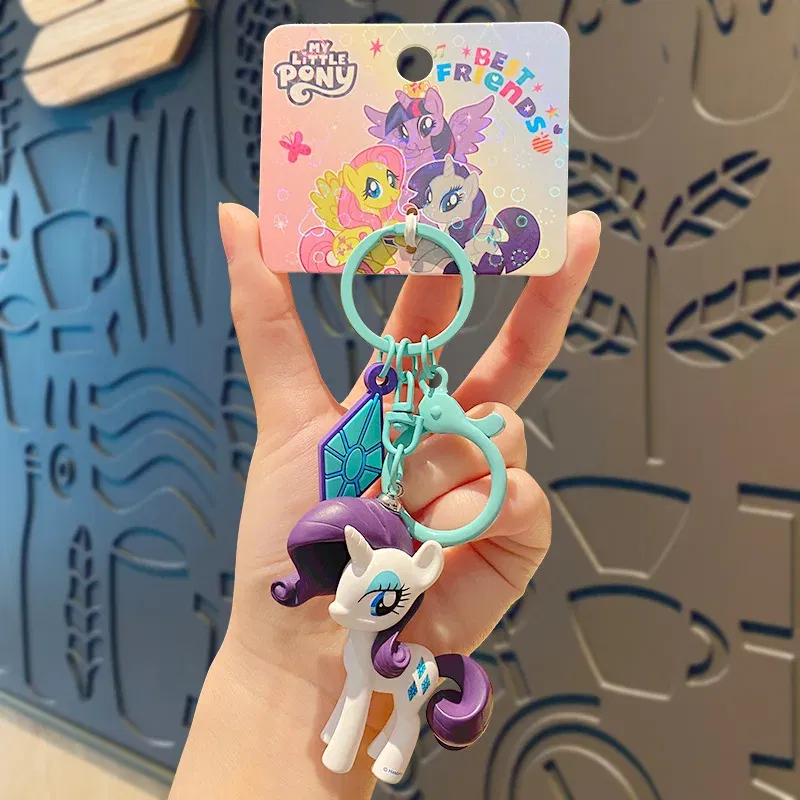 Color: Chocolate, Ships From: CHINA - Cartoon My Little Pony Toy Keychain Twilight Sparkle Pinkamena Diane Pie Fluttershy Rarity Rainbow Dash Key Buckle Keyring Gift