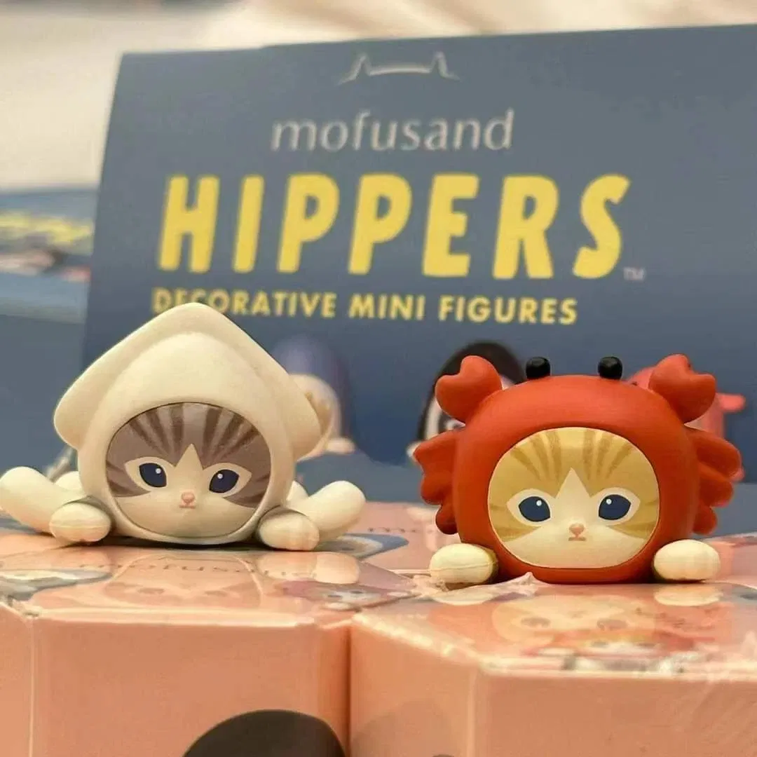 Color: green - Kawaii Sonny Angel Mofusand Hippers Series Blind Box Action Figure Cute Doll Mystery Box Mobile Phone Car Decor Christmas Gift
