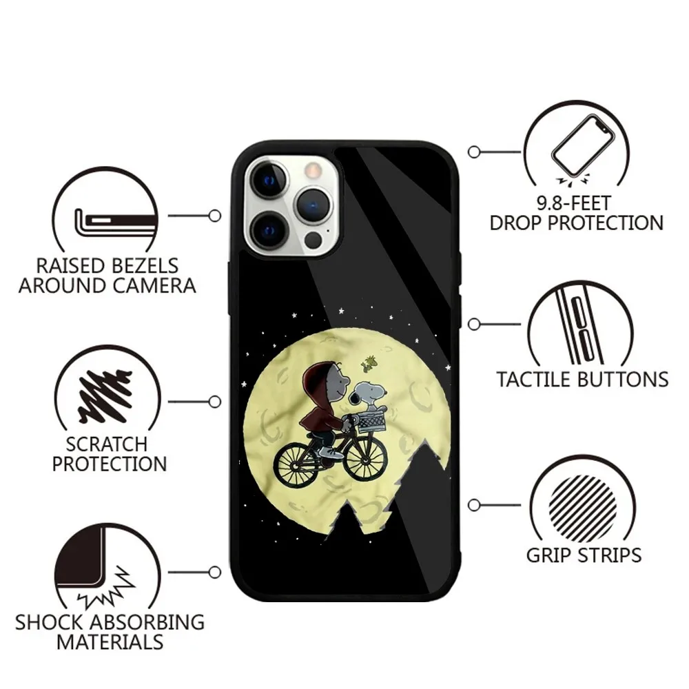 Color: SKY BLUE, Material: PP - Anime Cartoon-S-Snoopy-s Phone Case For iPhone 16,15,14,13,12,11,Plus,Pro,Max,Mini Magsafe Magnetic Wireless Charging